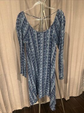 Buffalo David Bitton Navy and White Paisley Swing Dress